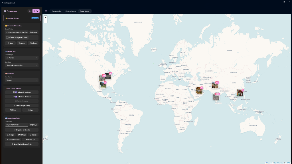 Photo Organizer AI App Dashboard